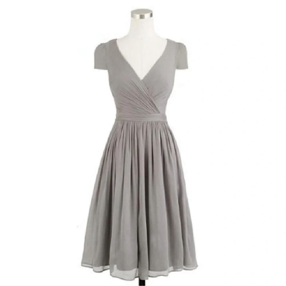 J. Crew Mirabelle Dress In Silk Chiffon NEW